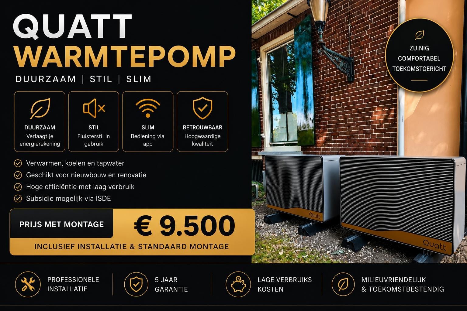 Quatt Duo Hybride Warmtepomp